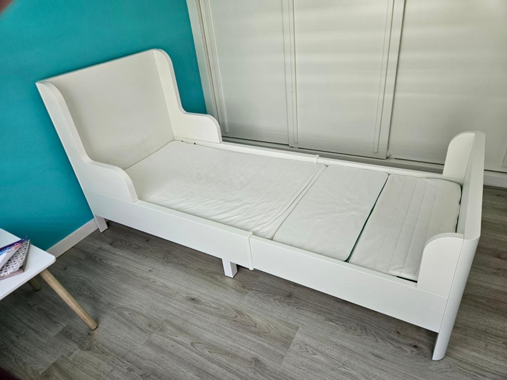 Ikea meegroeibed (Busunge) met matrasdelen, Ophalen, 70 tot 85 cm, Zo goed als nieuw, Matras