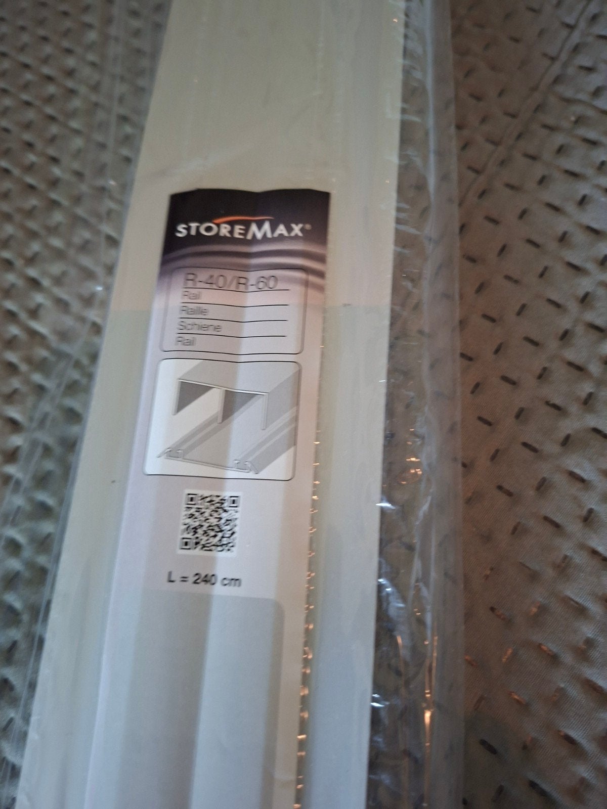 Storemax aluminium glijsteun R-40/R-60 - L=240 cm (nieuw), Huis en Inrichting, Ophalen, 200 cm of meer, Nieuw, 200 cm of meer