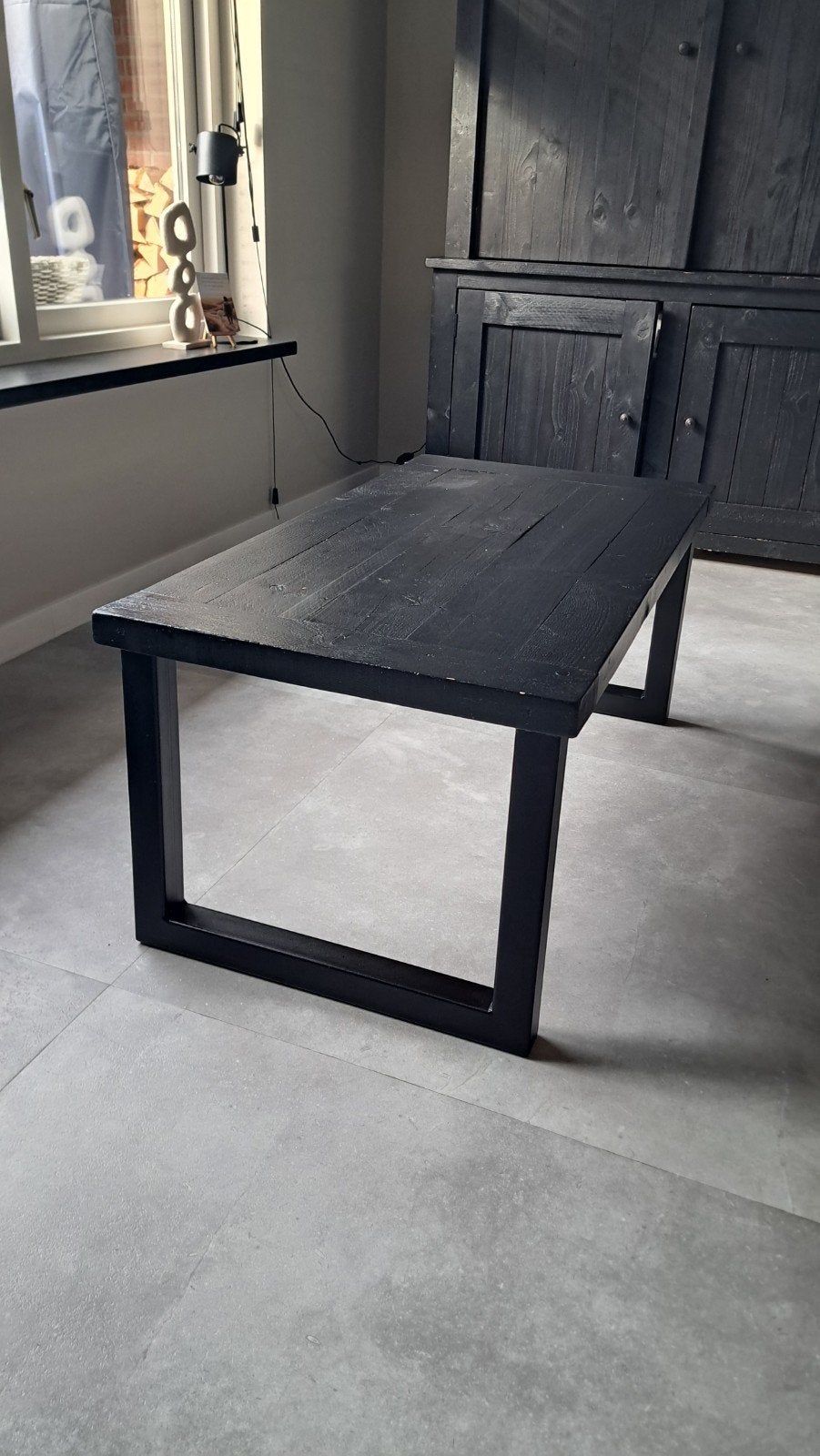 Salontafel met stalen tafelpoten, Gebruikt, 100 tot 150 cm, 50 tot 100 cm, 5 – 50