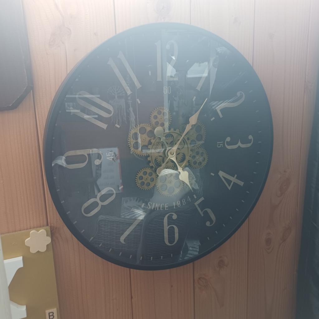 Klok zwart goud, Ophalen of Verzenden, Wandklok