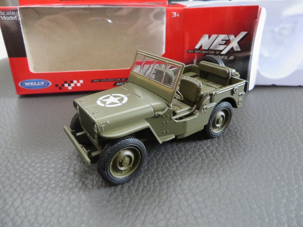 Welly Jeep Willys US Army Leger, Hobby en Vrije tijd, Ophalen of Verzenden, Nieuw, Auto