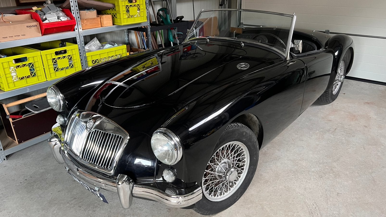 MG 1956 Zwart, Auto's, Achterwielaandrijving, 1489 cc, 4 cilinders, Cabriolet
