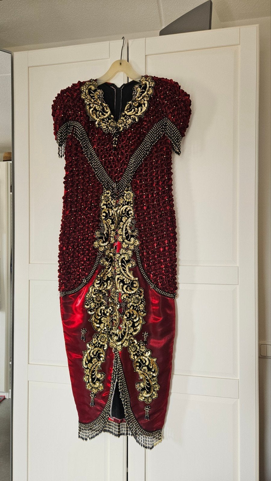 Unieke glamour jurk vintage voor een onvergetelijke party, Maat 38/40 (M), Galajurk, Ophalen of Verzenden, Gedragen