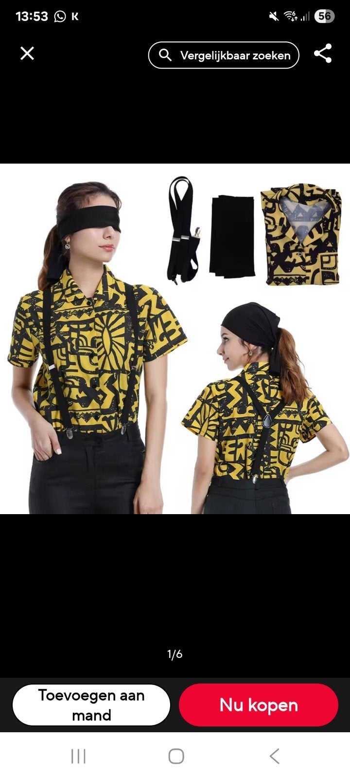 Stranger Things Eleven Cosplay Outfit. Maat S, Ophalen of Verzenden, Overige thema's, Kleding, Maat 36 (S)