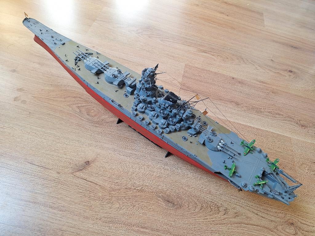 1:350 1/350 Tamiya Yamato (Gebouwd), Ophalen of Verzenden, Gebruikt, 1:200 of kleiner, Overige merken