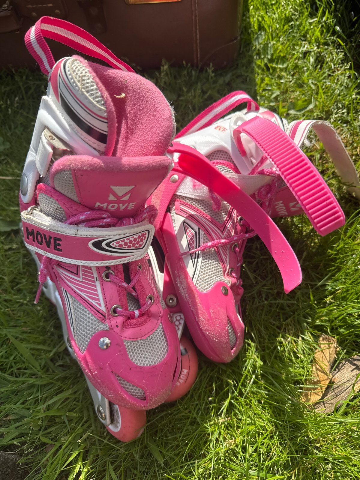 Roze verstelbare inline skates - Maat 30-33 teab, Kinderen, Inline skates 4 wielen, Ophalen, Overige merken