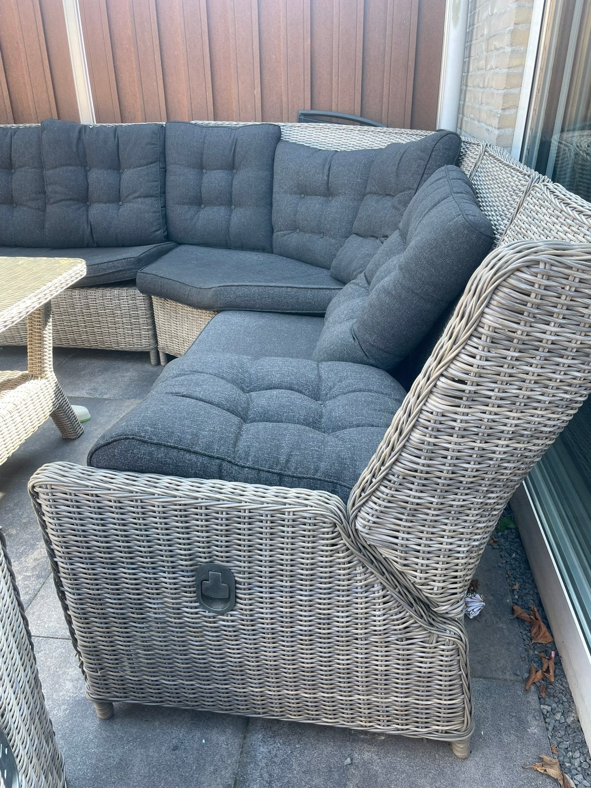 Tuinset 6 persoon, Tuin en Terras, Tuinsets en Loungesets, Ophalen, Gebruikt, 7 zitplaatsen, Tuinset