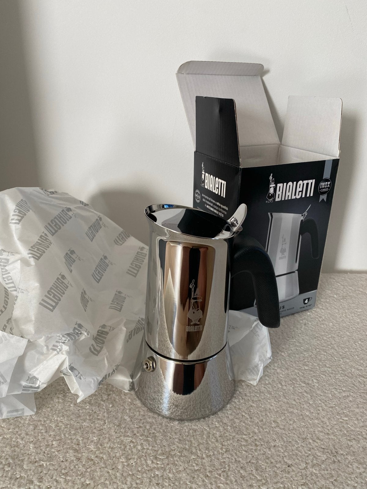 Bialetti Venus Inductie Espressomaker - 4 kops, Espresso apparaat, Nieuw, Gemalen koffie, Ophalen of Verzenden