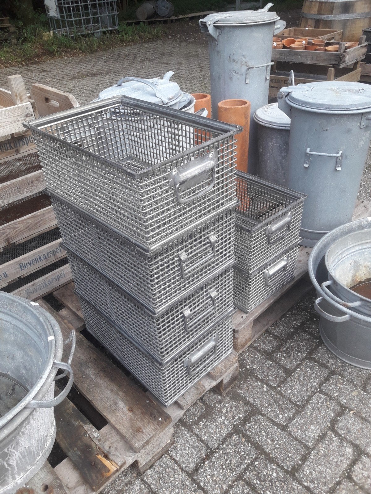 Zware stalen draadmand metalen kisten bakken mand, Huis en Inrichting, Ophalen, Minder dan 50 cm, Gebruikt, 50 tot 100 cm