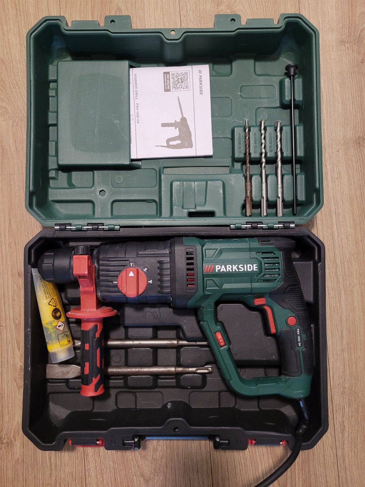 Parkside PBH 1050 D4 Boorhamer/ Hammer Drill 1050W, Ophalen, 600 watt of meer, Boor- en/of Breekhamer, Zo goed als nieuw