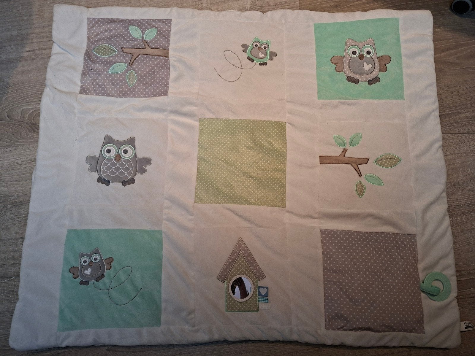 Boxkleed met uiltjes, 100x85cm, zo goed als nieuw, Ophalen of Verzenden, Gebruikt