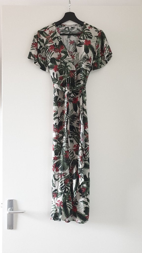 Garcia Jurk Groen maat S, Kleding | Dames, Ophalen of Verzenden, Zo goed als nieuw, Maat 36 (S), Onder de knie