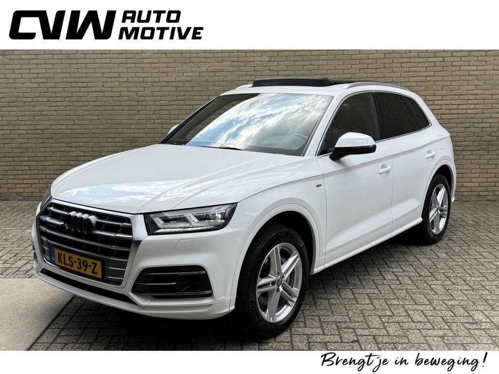 Audi Q5 50 TFSI e 299pk S-Line | Panoramadak | Trekhaak afne, Auto's, Audi, Automaat, 4 cilinders, Wit, Plug-in hybride
