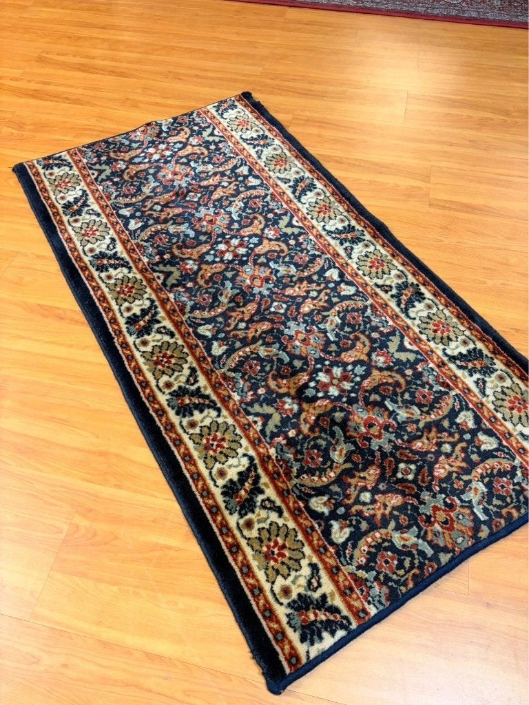 Retro vintage tapijtje kleedje blauw beige bruin 143/76, Zo goed als nieuw, Mon Plaisir 19, Etten-Leur, Netherlands, DJT De Juiste Toon