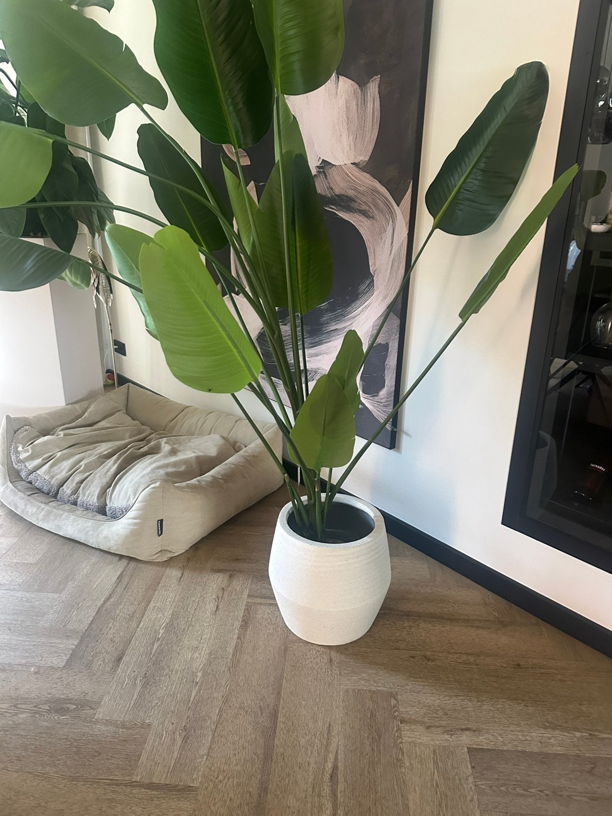 Easyplants | Kunstplant Strelitzia 210cm real touch | Zijde, Ophalen, Binnen, Groen, Kunstplant