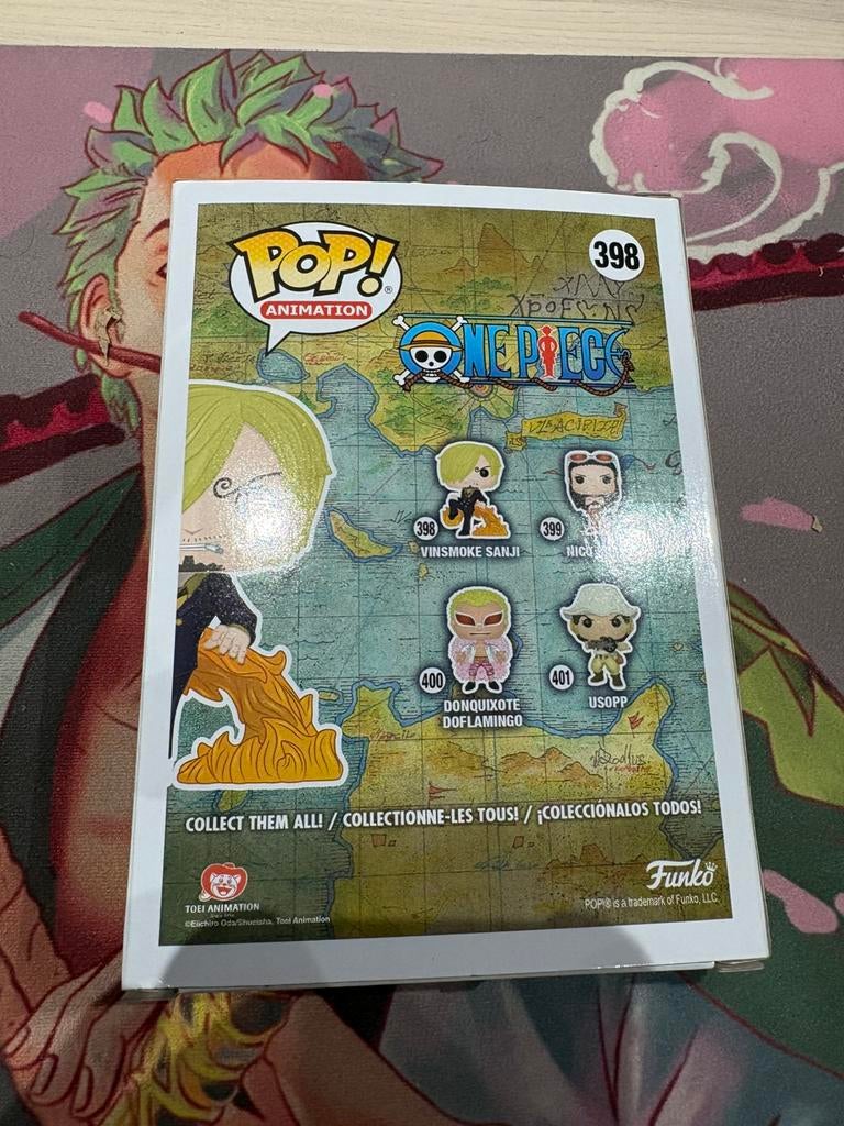 Funko Pop!Vinsmoke Sanji #398 One Piece Vinyl Figure, Funko Europe, Ophalen of Verzenden, Zo goed als nieuw, 4th floor, 1 Queen Caroline St, London W6 9YN, Verenigd Koninkrijk