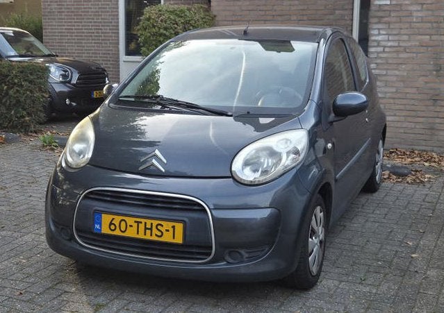 Citroën C1 1.0 3-DRS 2012 Grijs, Auto's, Voorwielaandrijving, Stof, Zwart, 4 stoelen