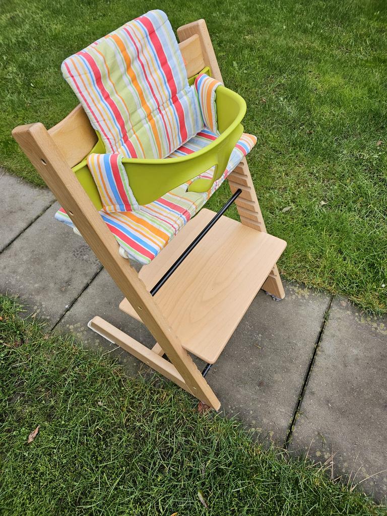 Stokke tripp trapp kinderstoel naturel, Kinderen en Baby's, Kinderstoelen, Ophalen, Gebruikt, Meegroeistoel, Stoelverkleiner