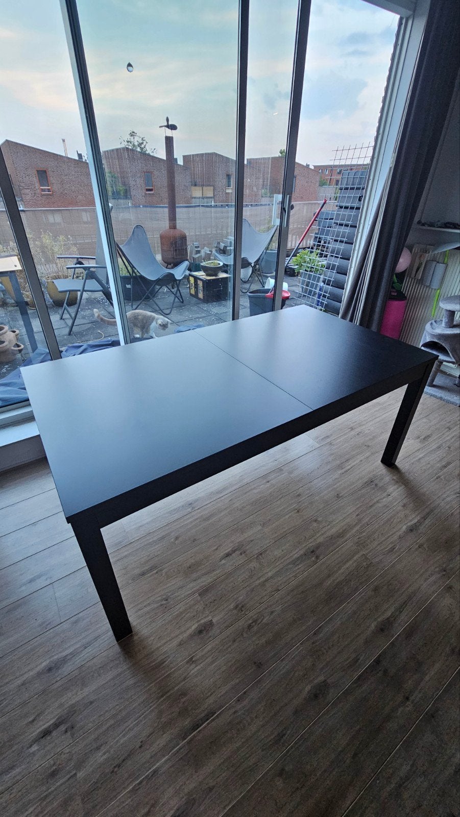 IKEA Bjursta Uitschuifbare Eettafel Zwart - Gebruikt, Ophalen, Gebruikt, Rechthoekig, 50 tot 100 cm