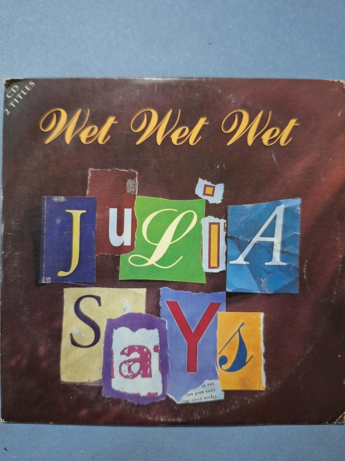 Wet Wet Wet - Julia Says CD Single (1995), Ophalen of Verzenden, Gebruikt, Pop
