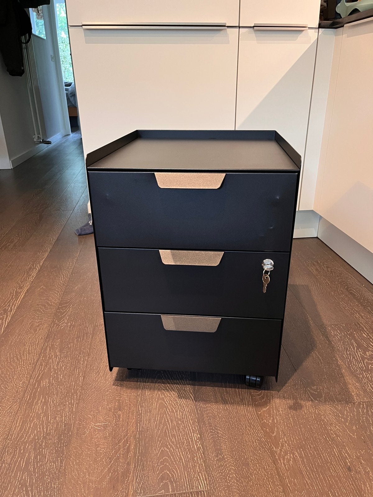 IKEA TROTTEN ladeblok – 3 lades – antraciet, Ophalen, Minder dan 50 cm, Gebruikt, 3 of 4 laden