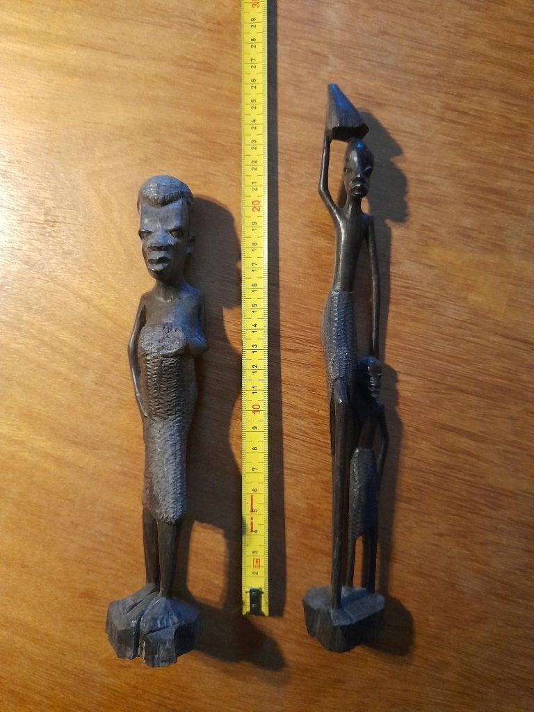 Afrikaanse beelden hout, Ophalen of Verzenden, Gebruikt, Mens