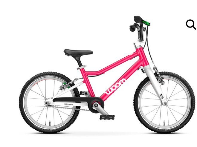 Gezocht: WOOM 3 GO fiets roze, Ophalen, Zo goed als nieuw, Velgrem, 16 tot 20 inch