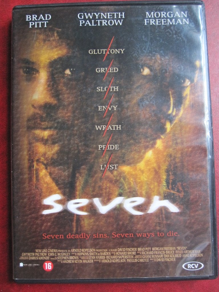 Seven (1995), Cd's en Dvd's, Dvd's | Thrillers en Misdaad, Zo goed als nieuw, Actiethriller, Vanaf 16 jaar, Engels, Nederlands