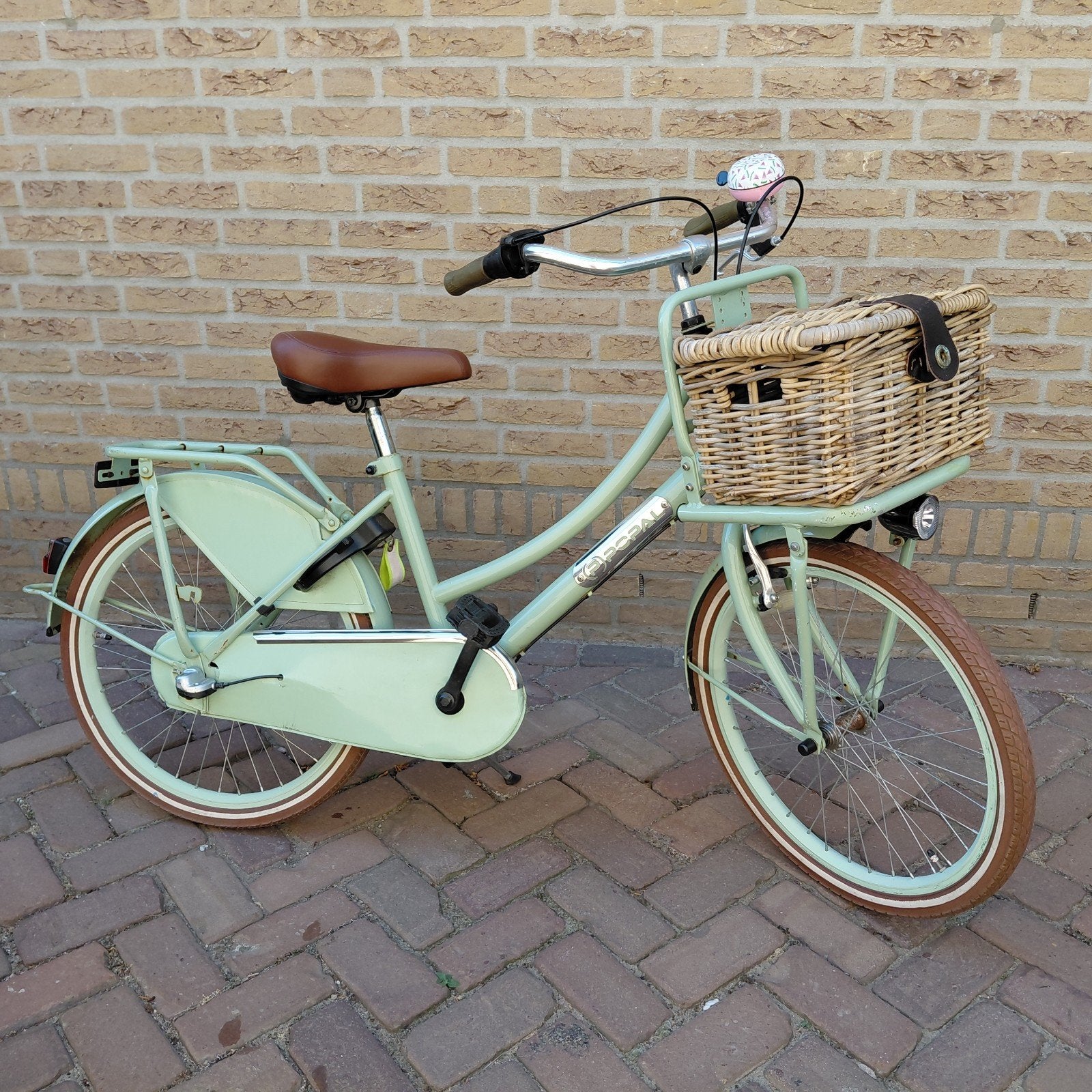 Popal fiets met mandje, Fietsen en Brommers, Fietsen | Meisjes, Ophalen, 22 inch, Gebruikt, Velgrem