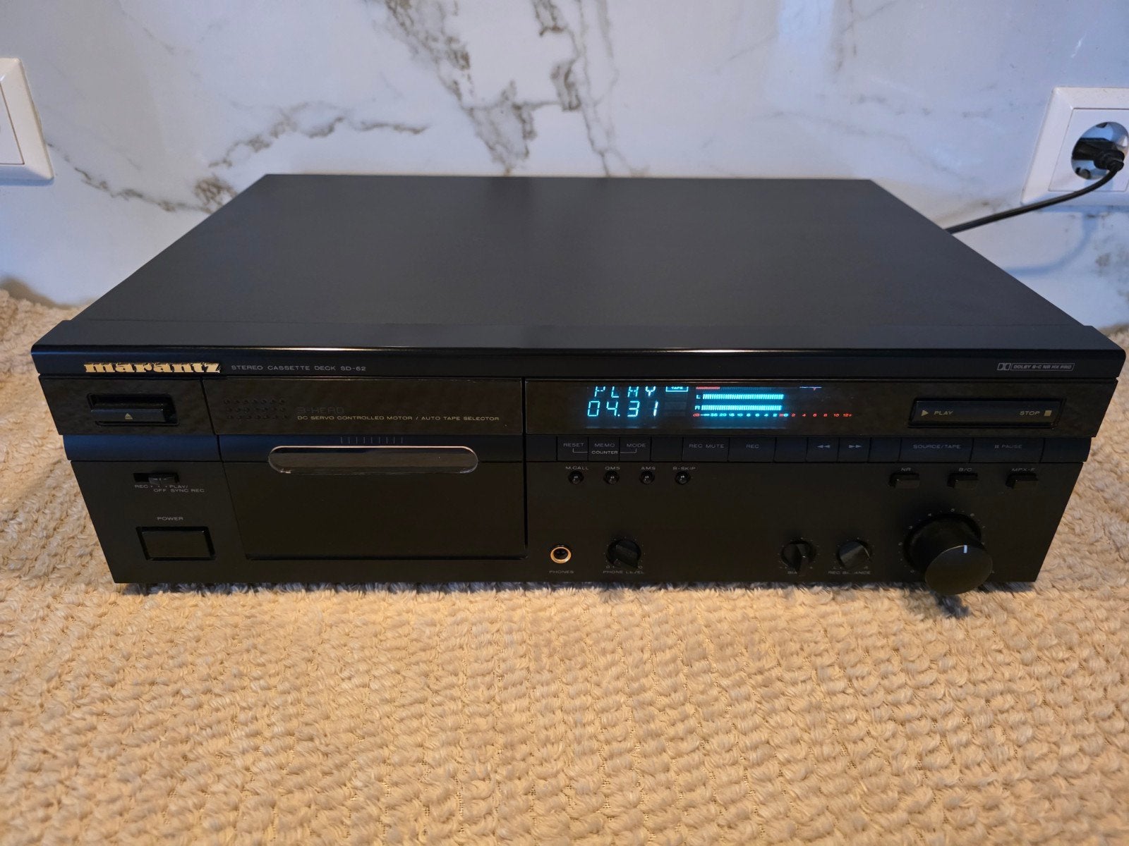 Marantz SD-62 3-Head Cassettedeck – Werkend + handleiding, Ophalen of Verzenden