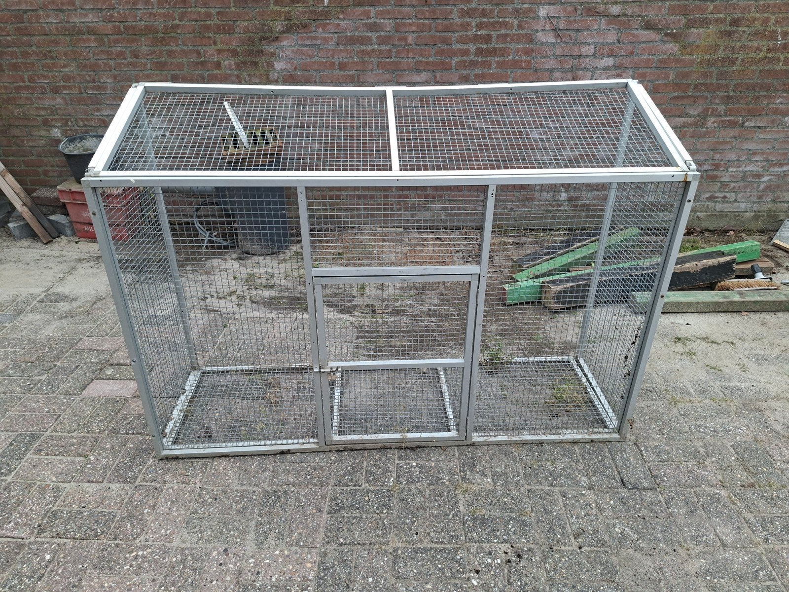 Ren   kooi, Ophalen, Aluminium, Volière
