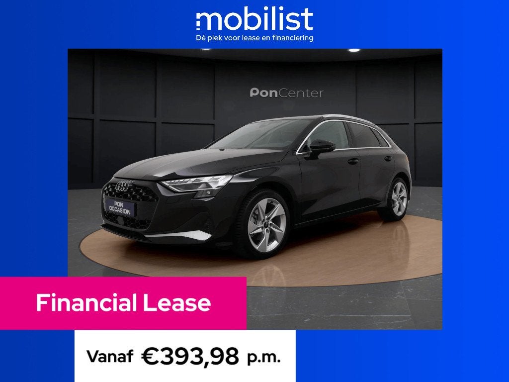 Audi A3 Sportback 35 TFSI 150 PK Advanced (bj 2024), 1300 kg, 4 cilinders, Zwart, Origineel Nederlands