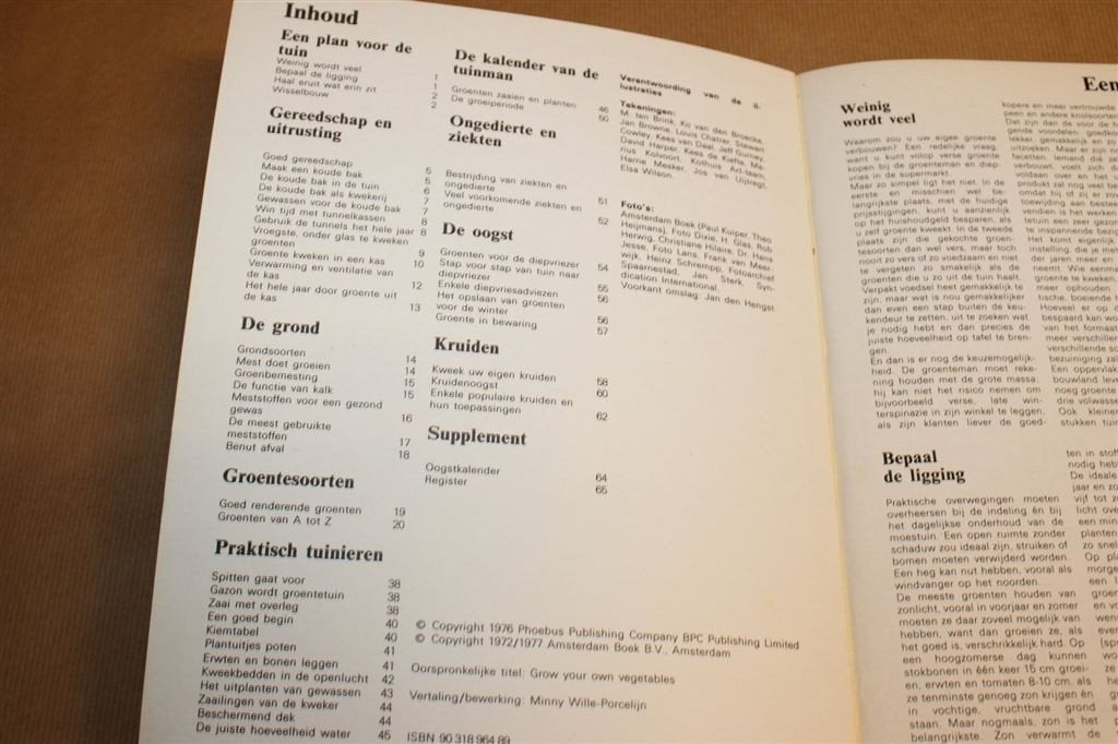 Groenten en Kruiden — Vintage Tuingids Zaaien & Oogsten 1977, Ophalen of Verzenden, Gelezen, Moestuin