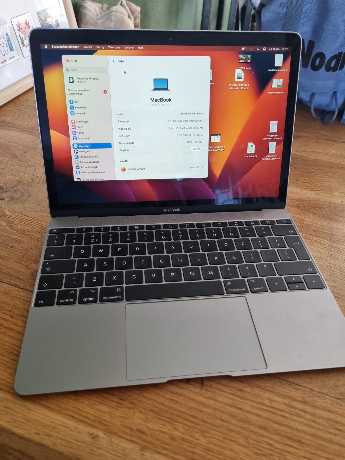 MacBook 12 inch 2017 - 256GB opslag, 8GB RAM, Computers en Software, Apple Macbooks, Ophalen of Verzenden, 12 inch, MacBook, Minder dan 2 Ghz
