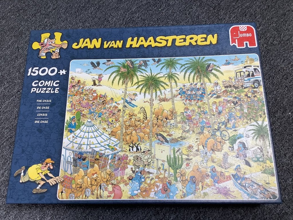 jan van haasteren puzzels 1500 stukjes, Ophalen, 500 t/m 1500 stukjes, Zo goed als nieuw