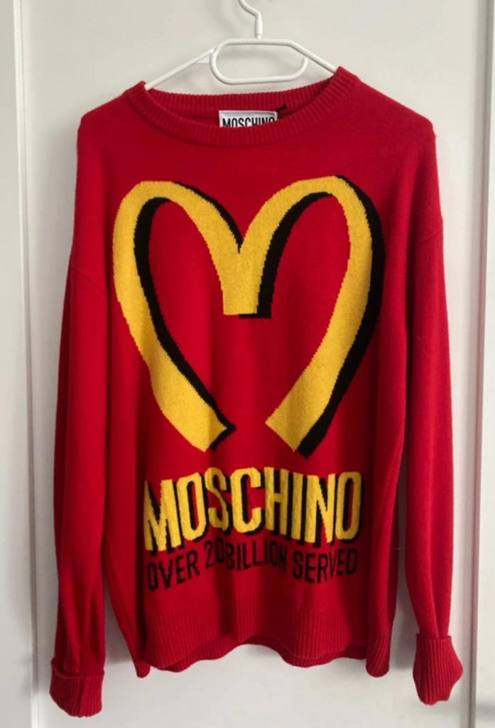 Moschino McDonald. Trui. Maat S., Verzenden, Nieuw, Maat 36 (S), Rood