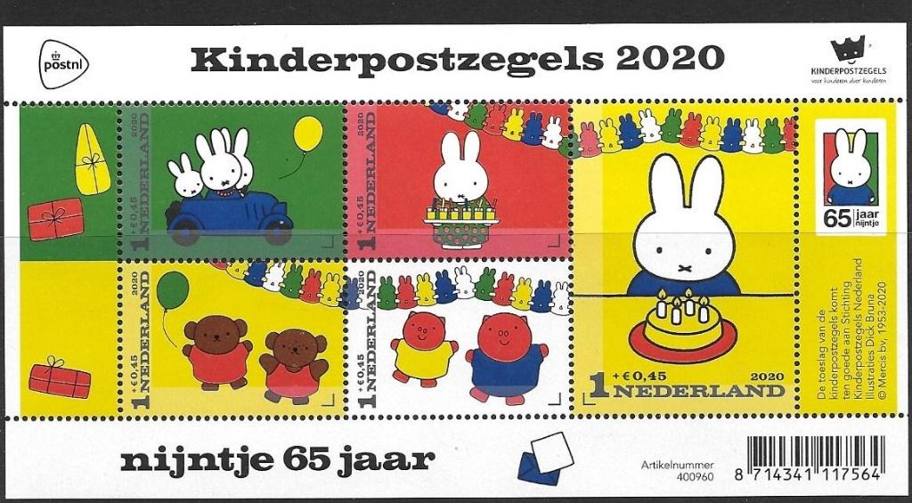 Velletje kinderzegels 2020 , no 3881, postfris, Ophalen of Verzenden, Postfris