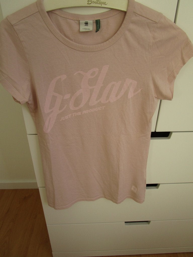 G-star Raw - lichtroze shirt maat XS, Ophalen of Verzenden, Zo goed als nieuw, Korte mouw, Roze