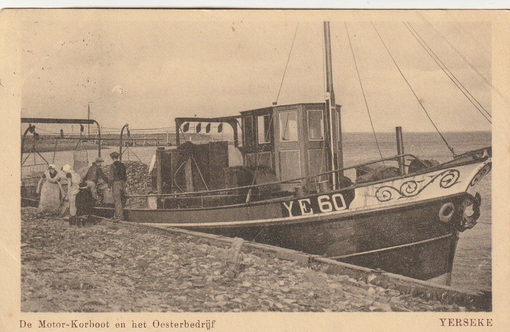 Yerseke boot oesterbedrijf, Ophalen of Verzenden, Voor 1920, Gelopen, Zuid-Holland