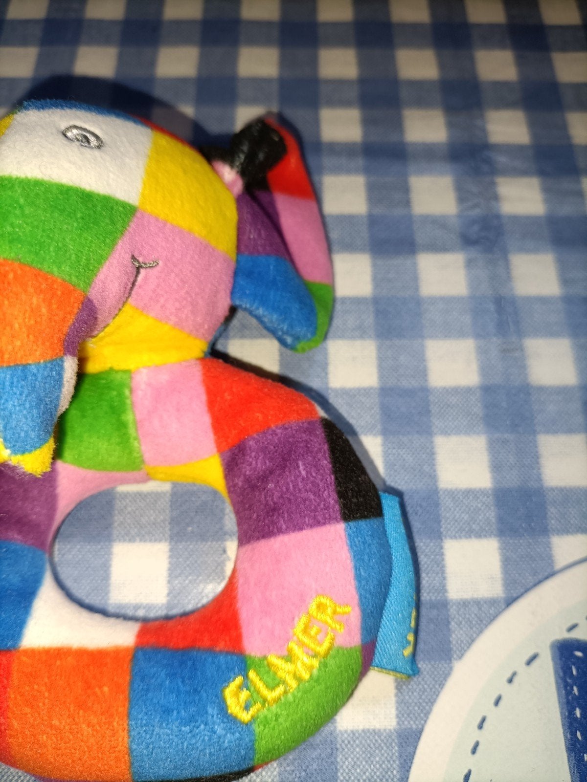 Elmer de olifant rammelaar 12 cm groot, Ophalen of Verzenden, Zo goed als nieuw, Rammelaar