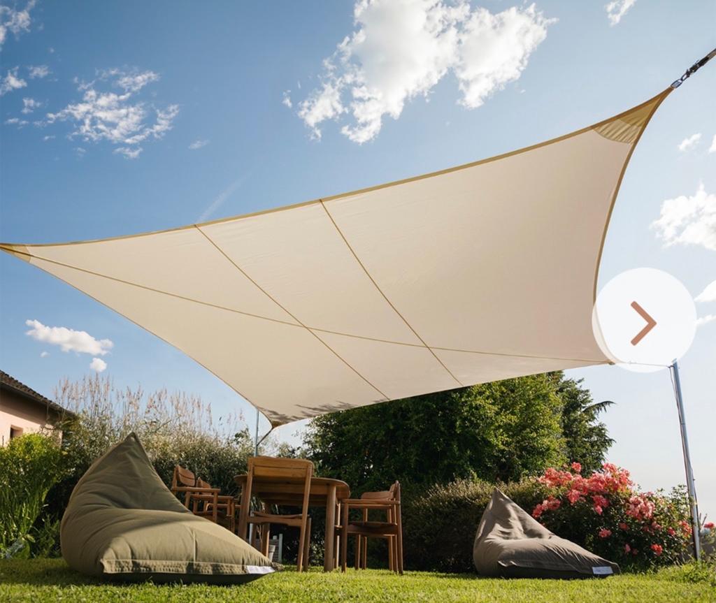 EZ breez nieuw beige schaduwdoek 3x3m, Ophalen of Verzenden, Nieuw