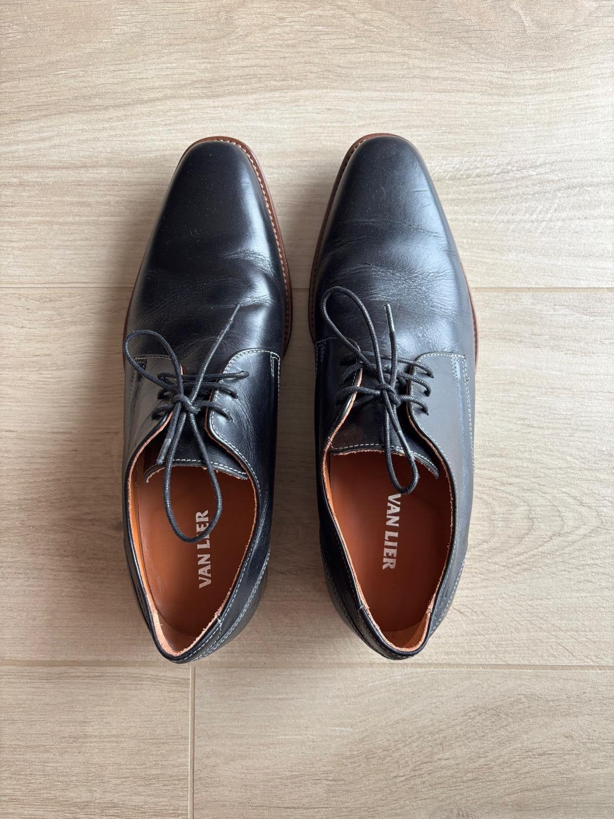 Van Lier nette heren schoenen maat 43 / maat 9, Kleding | Heren, Ophalen of Verzenden, Zo goed als nieuw, Zwart