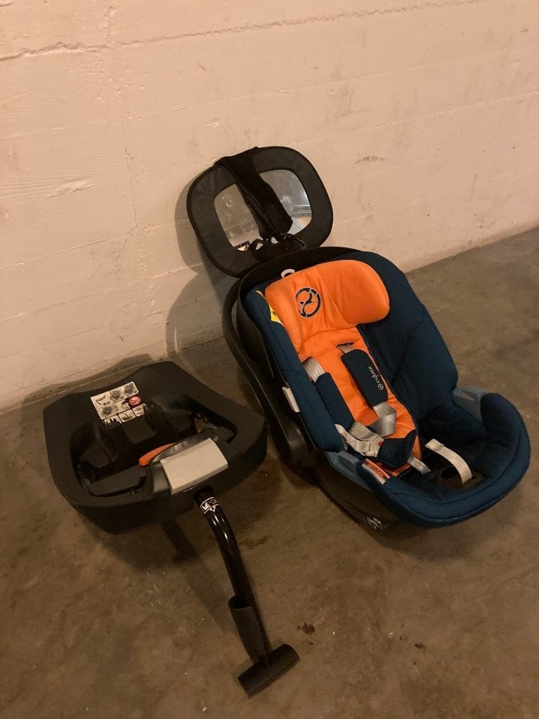 Cybex Aton 5 Autostoeltje + Aton Base 2 (Gordelbevestiging), 0 t/m 13 kg, Ophalen, Overige merken, Gebruikt