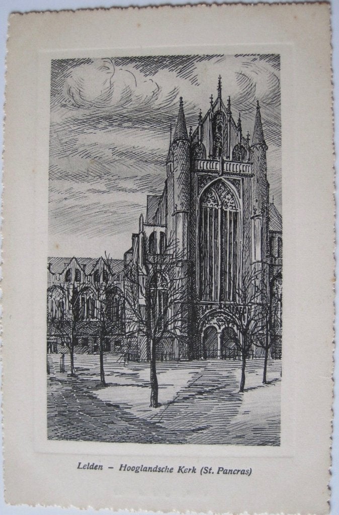 Leiden - Hooglandsche Kerk (St. Pancras), Verzenden, 1940 tot 1960, Ongelopen, Zuid-Holland