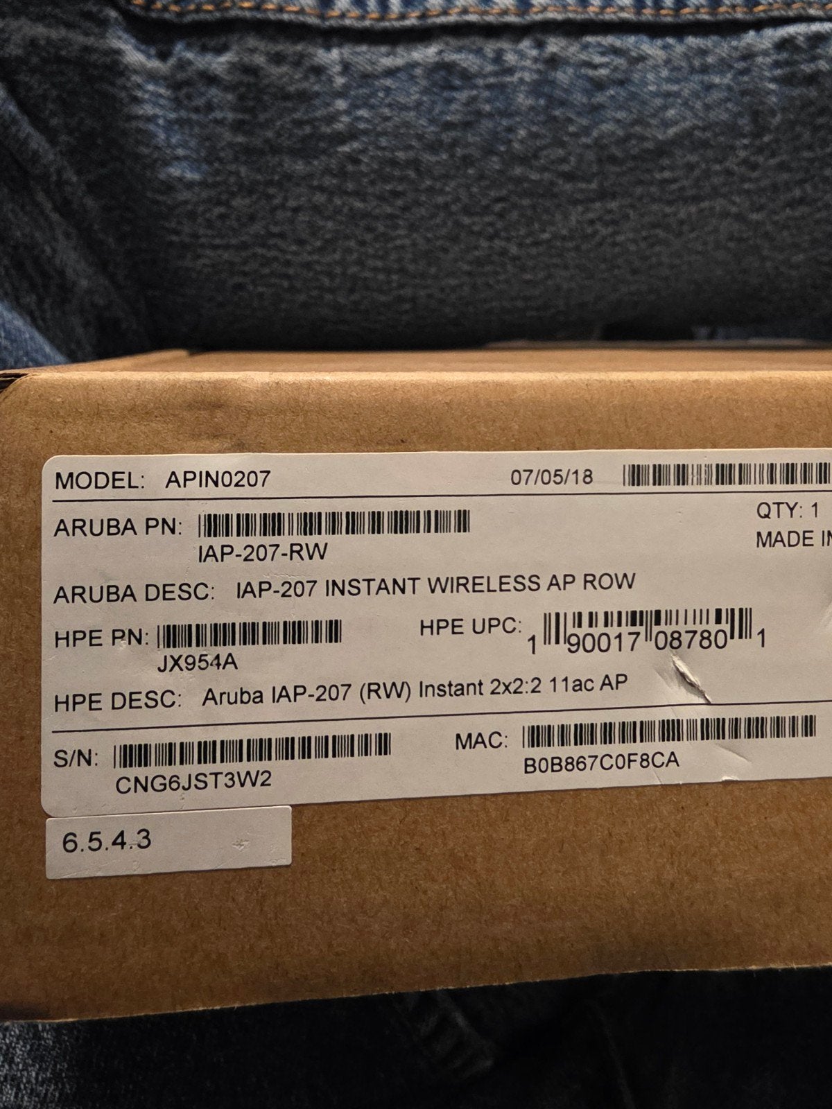 Aruba IAP-207 (RW) Instant 2x2:2 11P Wireless Acces, Ophalen, Nieuw, Router, Aruba