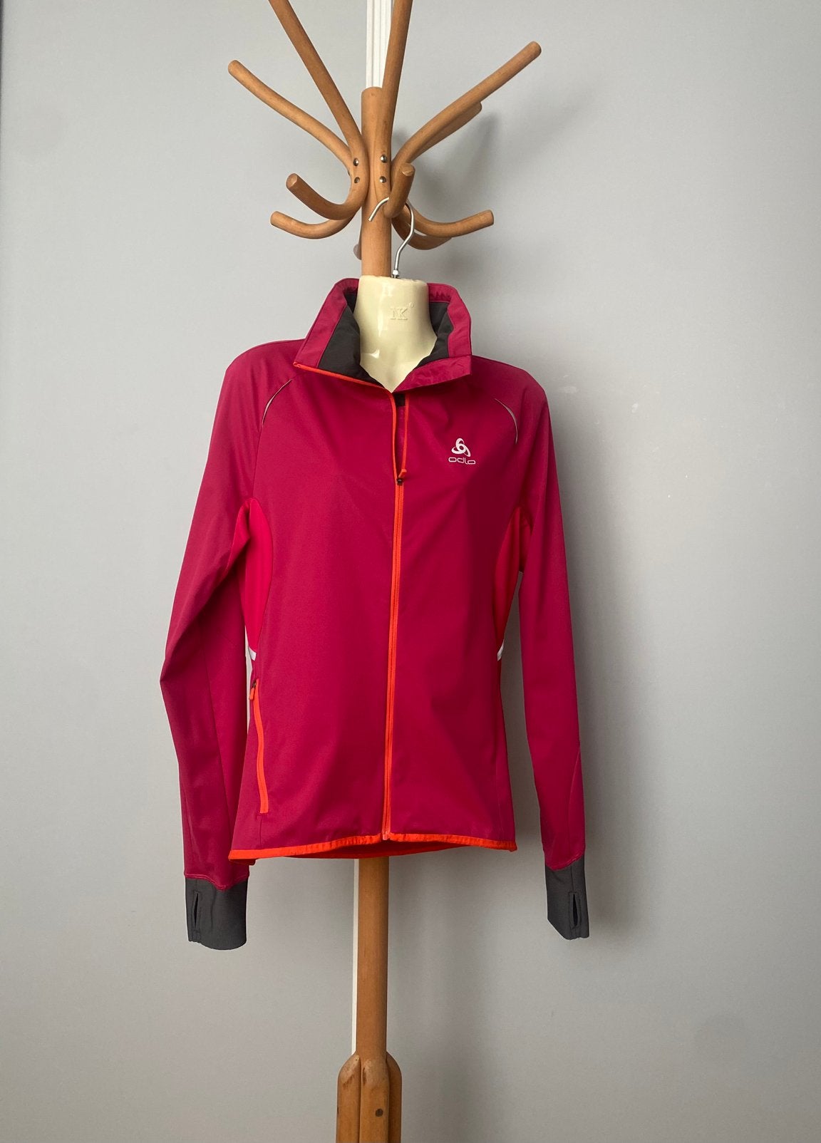 Odlo hardloop jack, fuchsia,  ventilerend en winddicht, Ophalen of Verzenden, Zo goed als nieuw, Maat 36 (S), Hardlopen of Fietsen