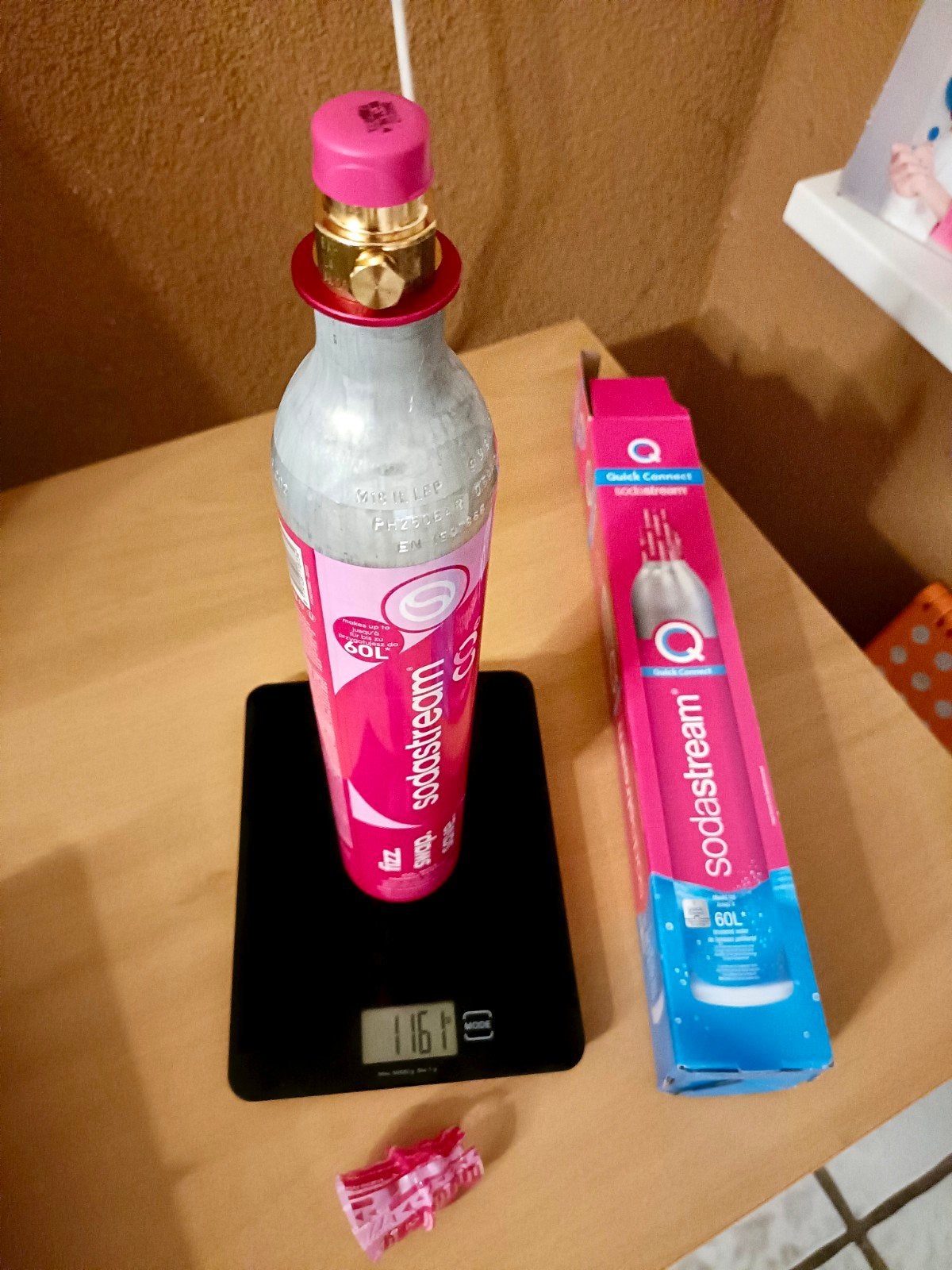 Nieuwe Sodastream CO2 cilinder roze (Quick Connect), Ophalen, Nieuw