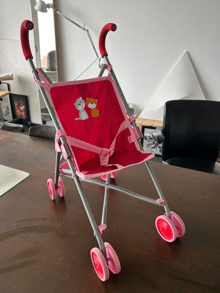 HABA veilige speelgoed poppenwagen poppenbuggy, Ophalen of Verzenden, Gebruikt