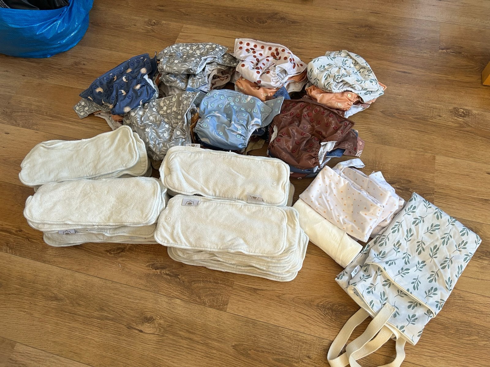 Zeer complete set wasbare luiers met inleggers van Happynaps, Ophalen, Gebruikt