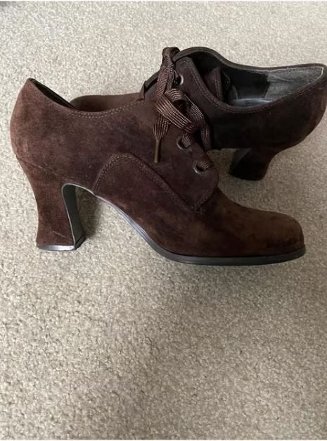 Vintage stijl bruine suède schoenen mt. 38, Bruin, 4You, Ophalen of Verzenden, Zo goed als nieuw